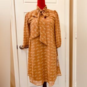 NWT Calvin Klein Logo Toe Neck Dress